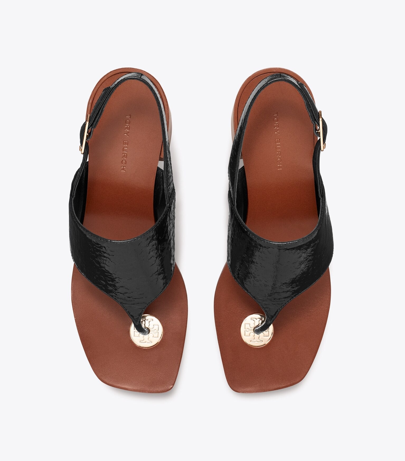 Double T Coin Heeled Sandal