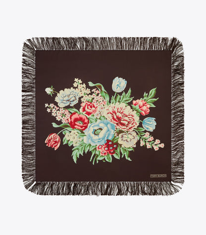 Chair Floral Silk Square