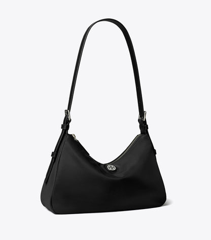 Small Nylon Zip-Top Shoulder Bag