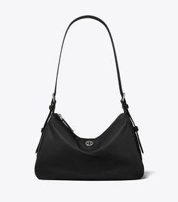Small Nylon Zip-Top Shoulder Bag