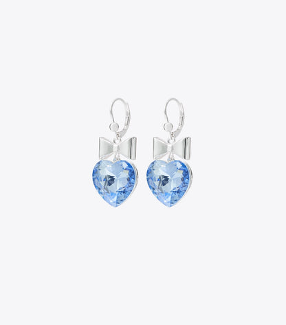 Curiosity Heart and Bow Earrings