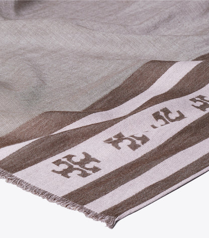 Logo Stripe Oblong Scarf