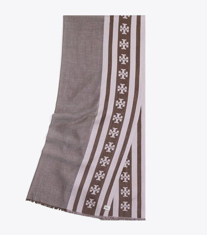 Logo Stripe Oblong Scarf