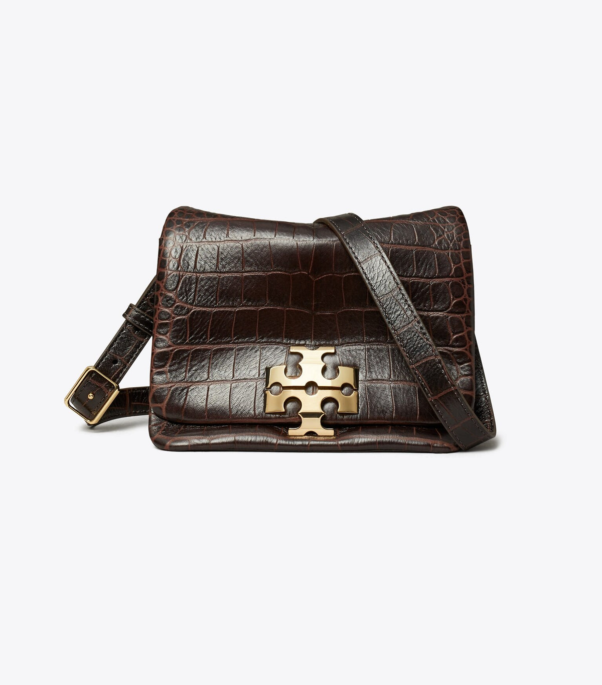 Charlie Runway Croc-Embossed Shoulder Bag