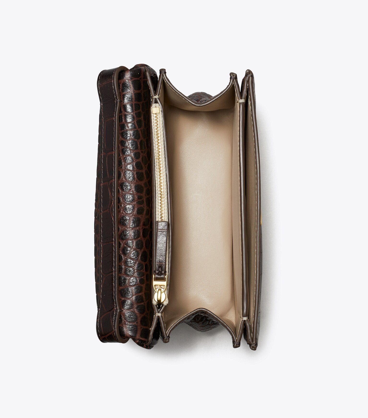 Charlie Runway Croc-Embossed Shoulder Bag