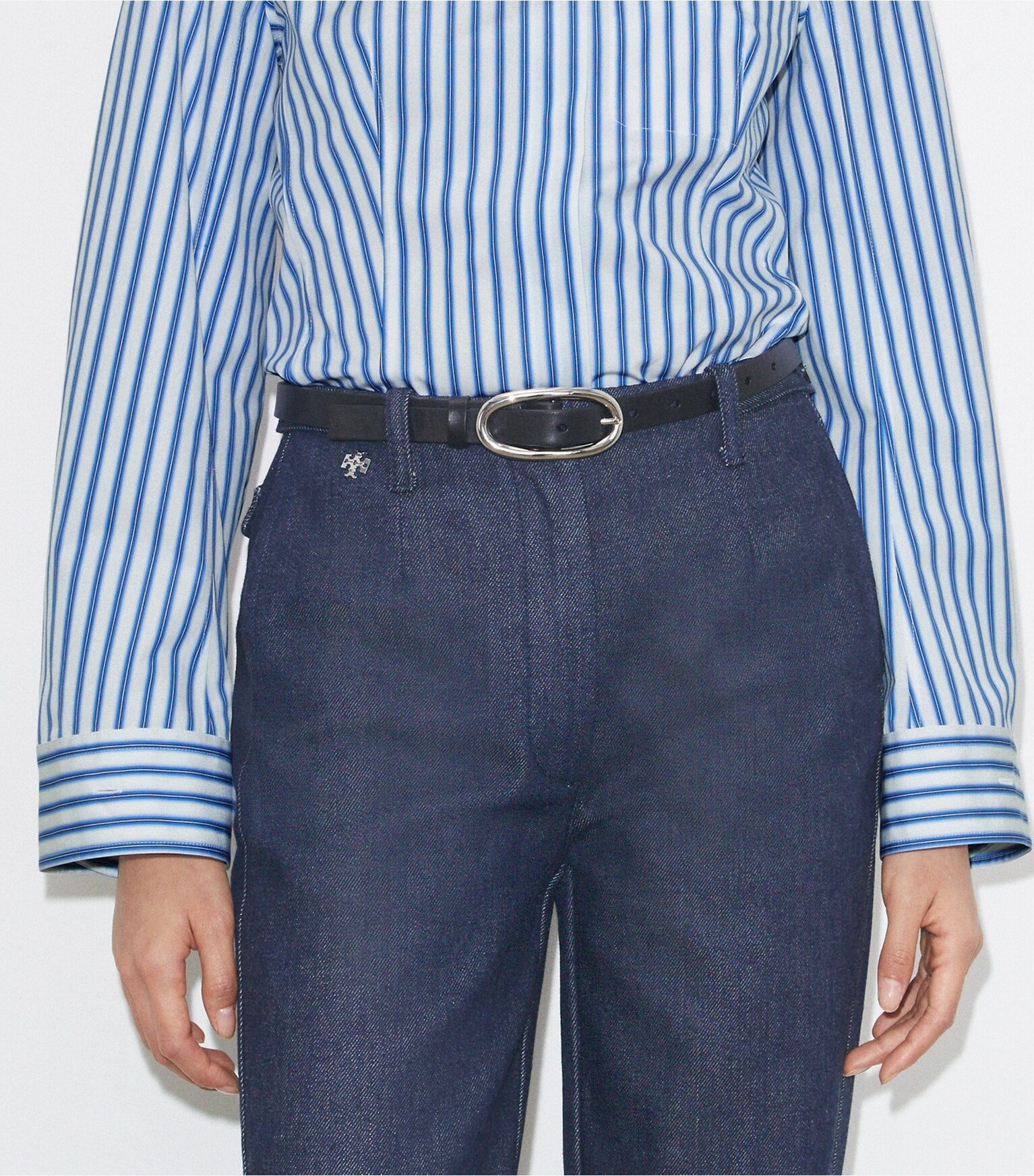 Large Pierced Buckle Belt