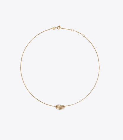 Pierced Pavé Pendant Necklace