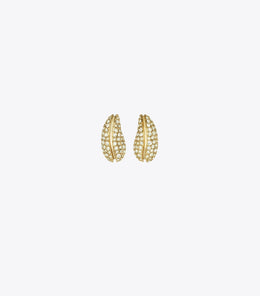 Mini Pierced Pavé Earrings