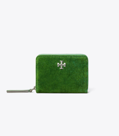 Small Kira Flocked Zip-Around Wallet