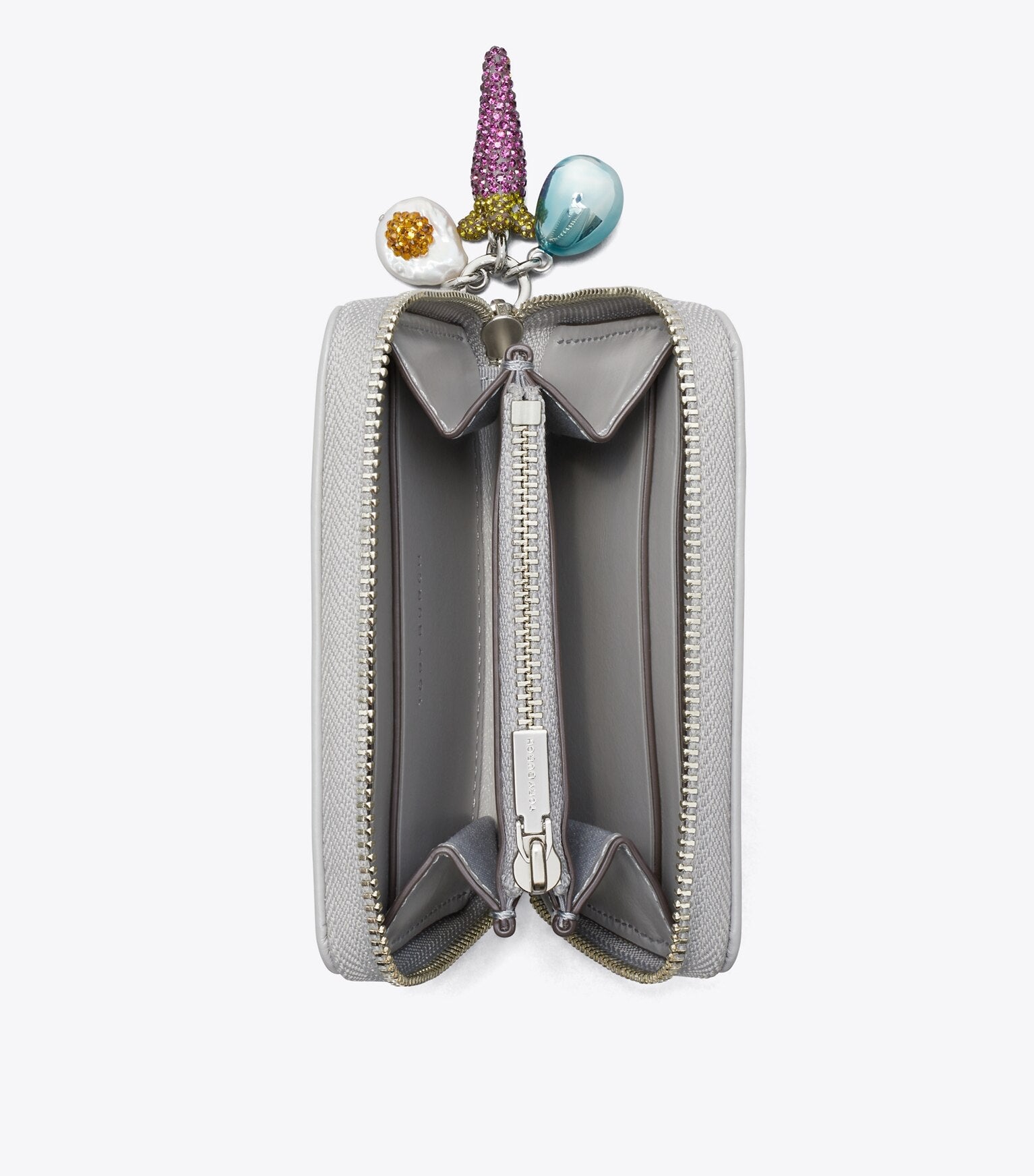 Small Kira Diamond Quilt Charm Zip-Around Wallet