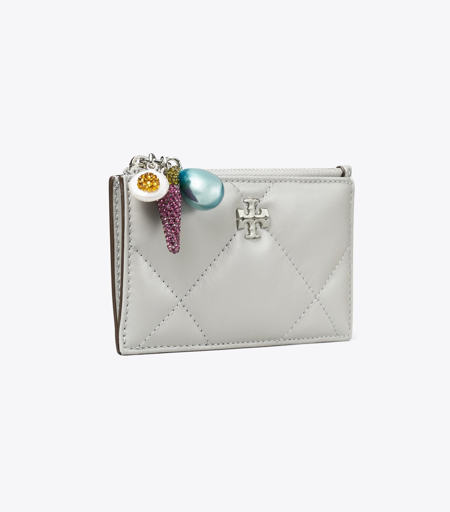 Kira Diamond Quilt Charm Zip Card Case