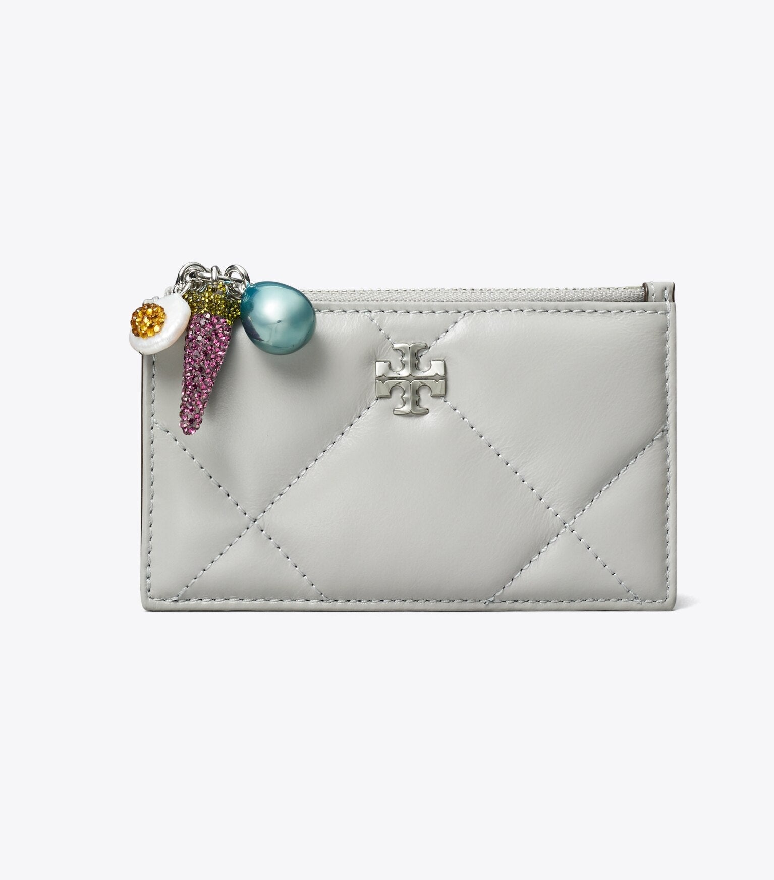 Kira Diamond Quilt Charm Zip Card Case