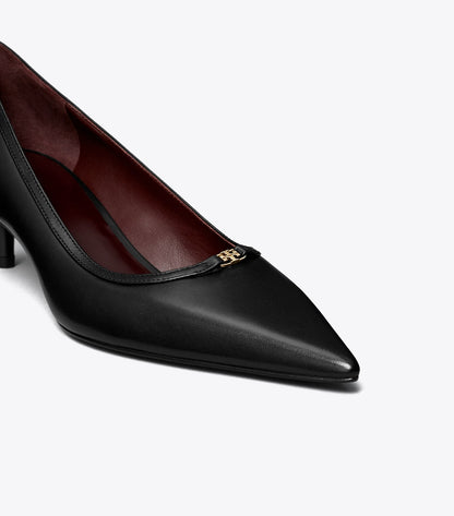 Double T Buckle Low-Heeled Pump