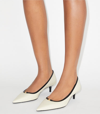 Double T Buckle Low-Heeled Pump
