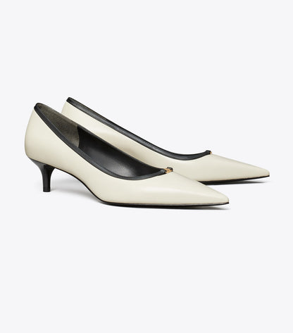Double T Buckle Low-Heeled Pump