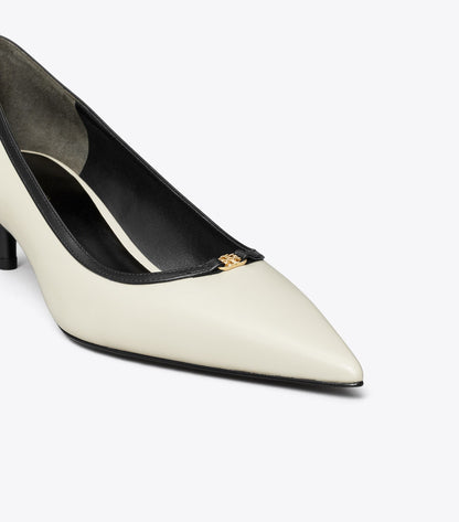 Double T Buckle Low-Heeled Pump