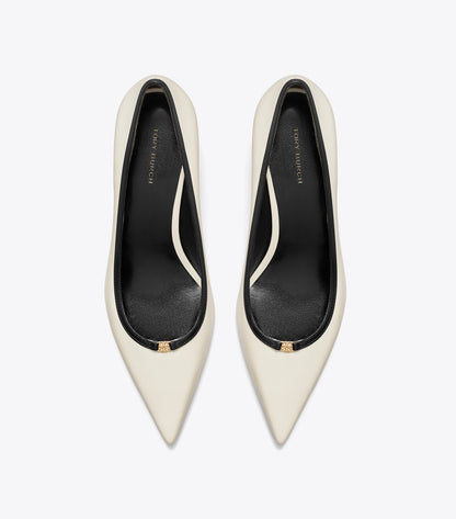 Double T Buckle Low-Heeled Pump