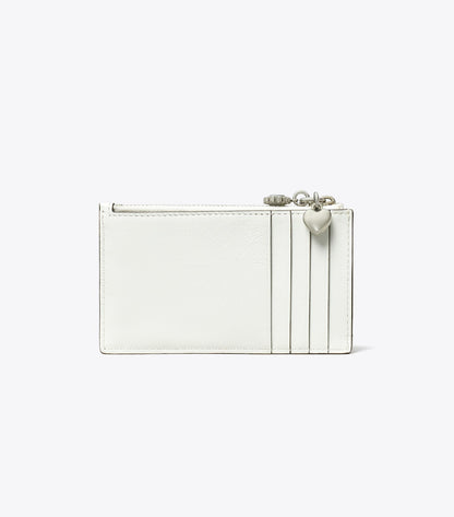 Kira Diamond Quilt Distressed Charm Zip Card Case
