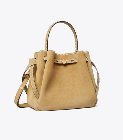 Romy Suede Pick Stitch Bucket Bag