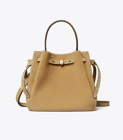 Romy Suede Pick Stitch Bucket Bag
