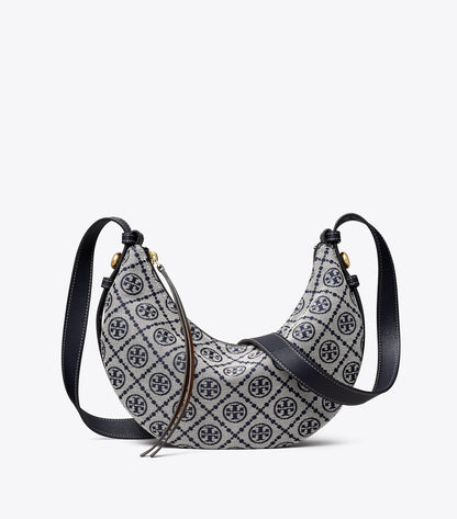 T Monogram Romy Half Moon Bag