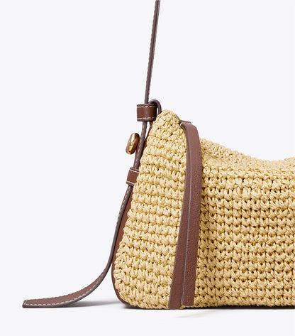 Small Romy Woven Shoulder Bag
