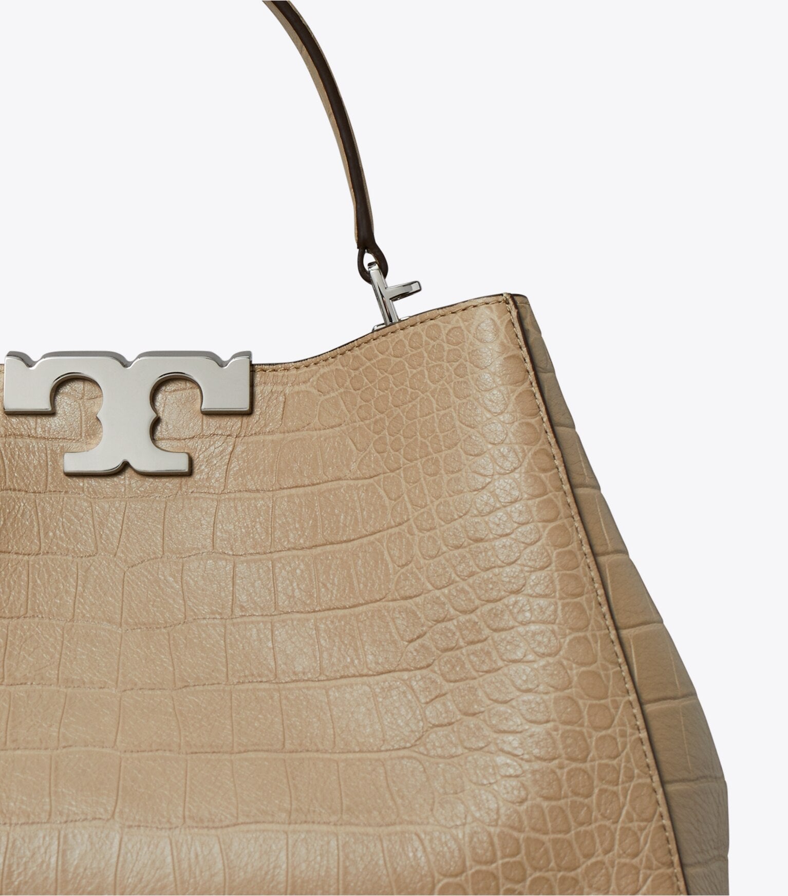 Eleanor Soft Croc-Embossed Satchel
