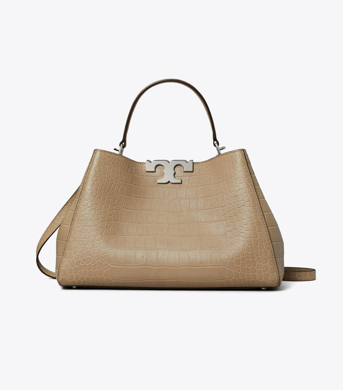 Eleanor Soft Croc-Embossed Satchel