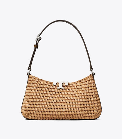 Eleanor Raffia Slim Shoulder Bag