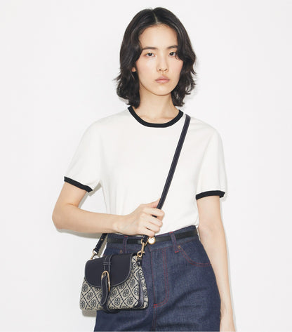 T Monogram Soft Small Shoulder Bag