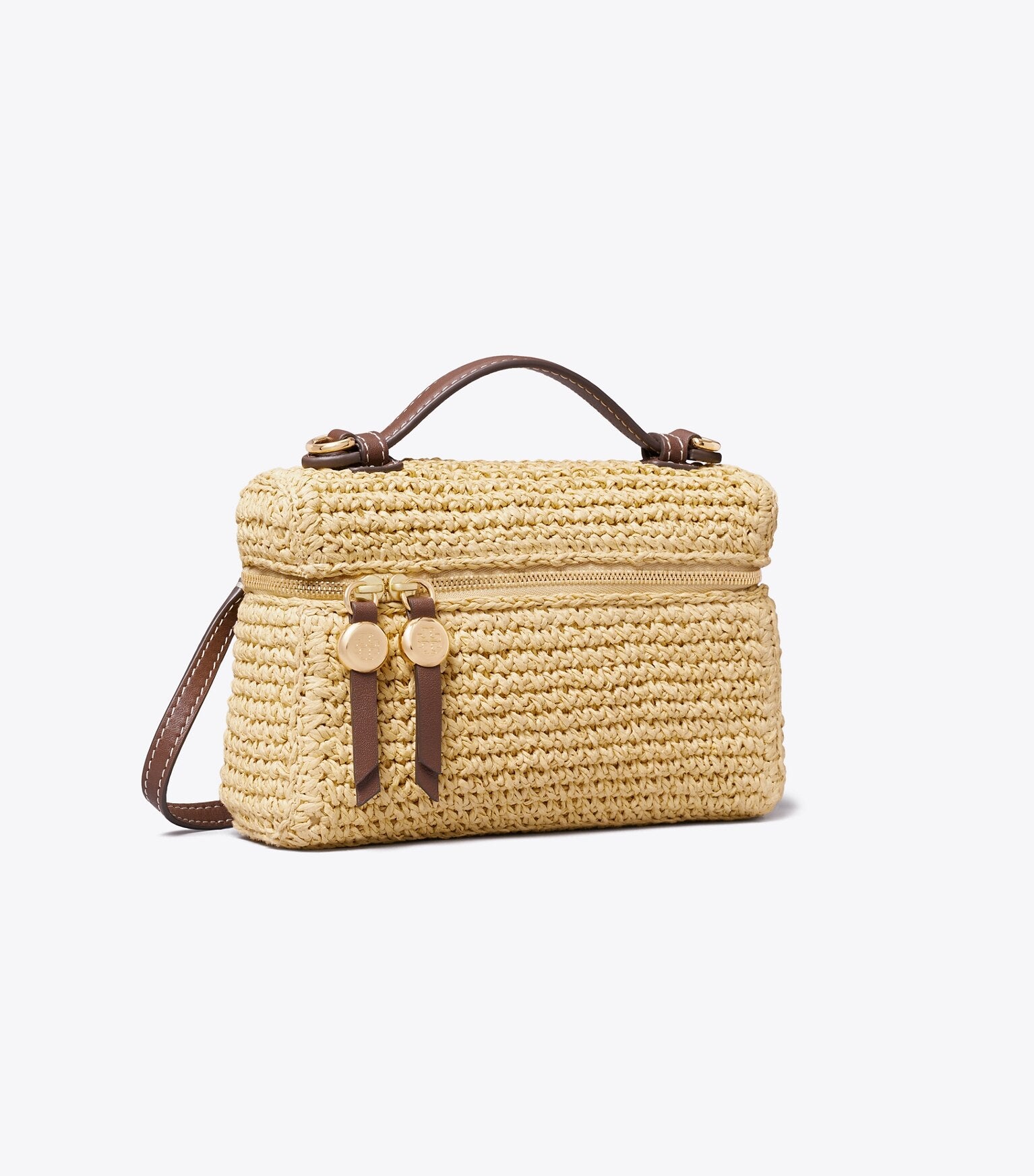 Slim Romy Woven Top Handle Bag