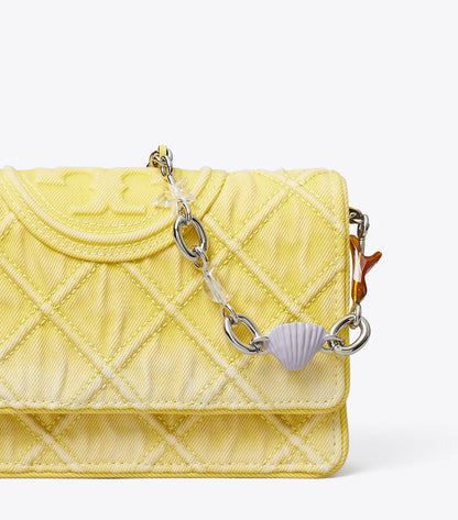 Fleming Denim Charm Chain Crossbody