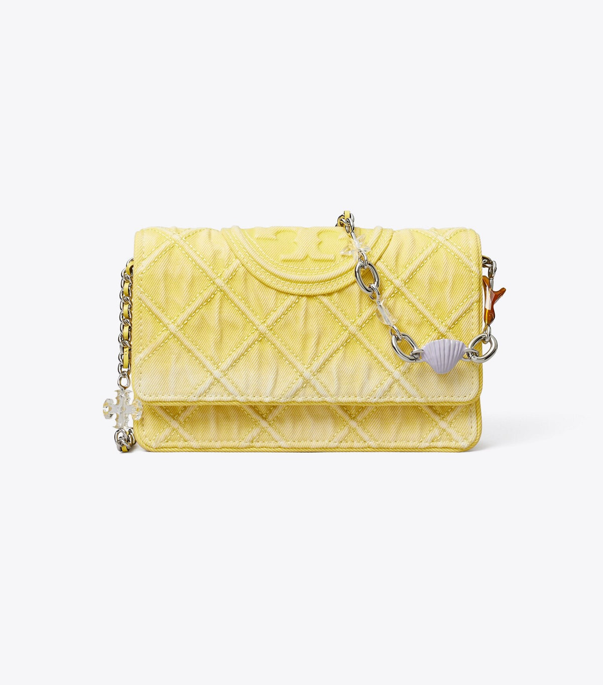 Fleming Denim Charm Chain Crossbody