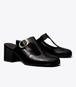 Violet T-Strap Heeled Mule