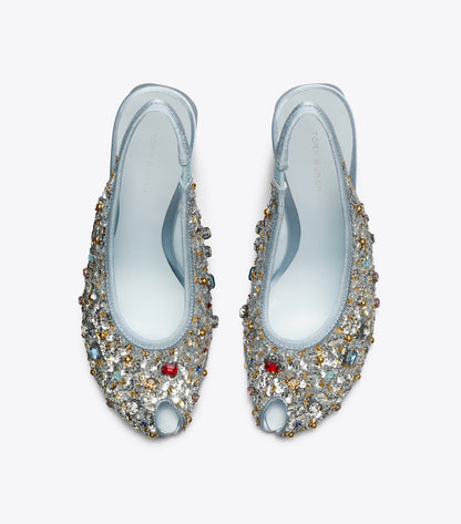 Peep-Toe Slingback Pump