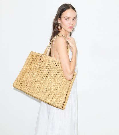 Large Ella Hand-Crocheted Popcorn Tote