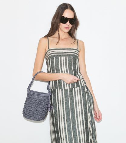 Ella Hand-Crocheted Popcorn Bucket Bag