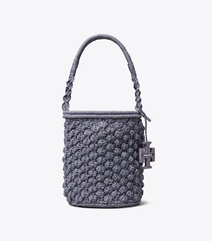 Ella Hand-Crocheted Popcorn Bucket Bag