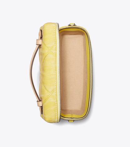Kira Diamond Quilt Denim Vanity Case