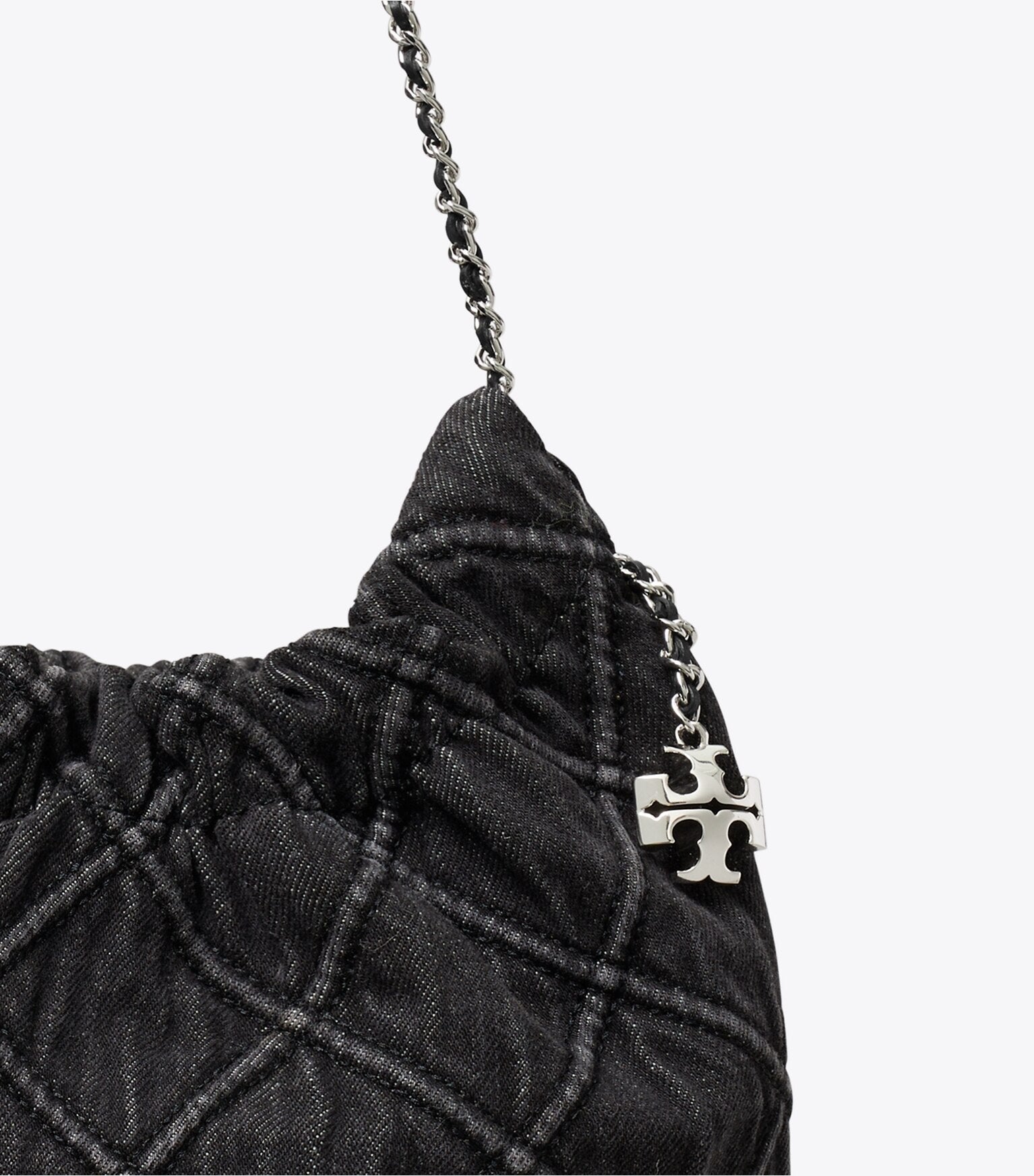Mini Fleming Soft Denim Hobo Bag