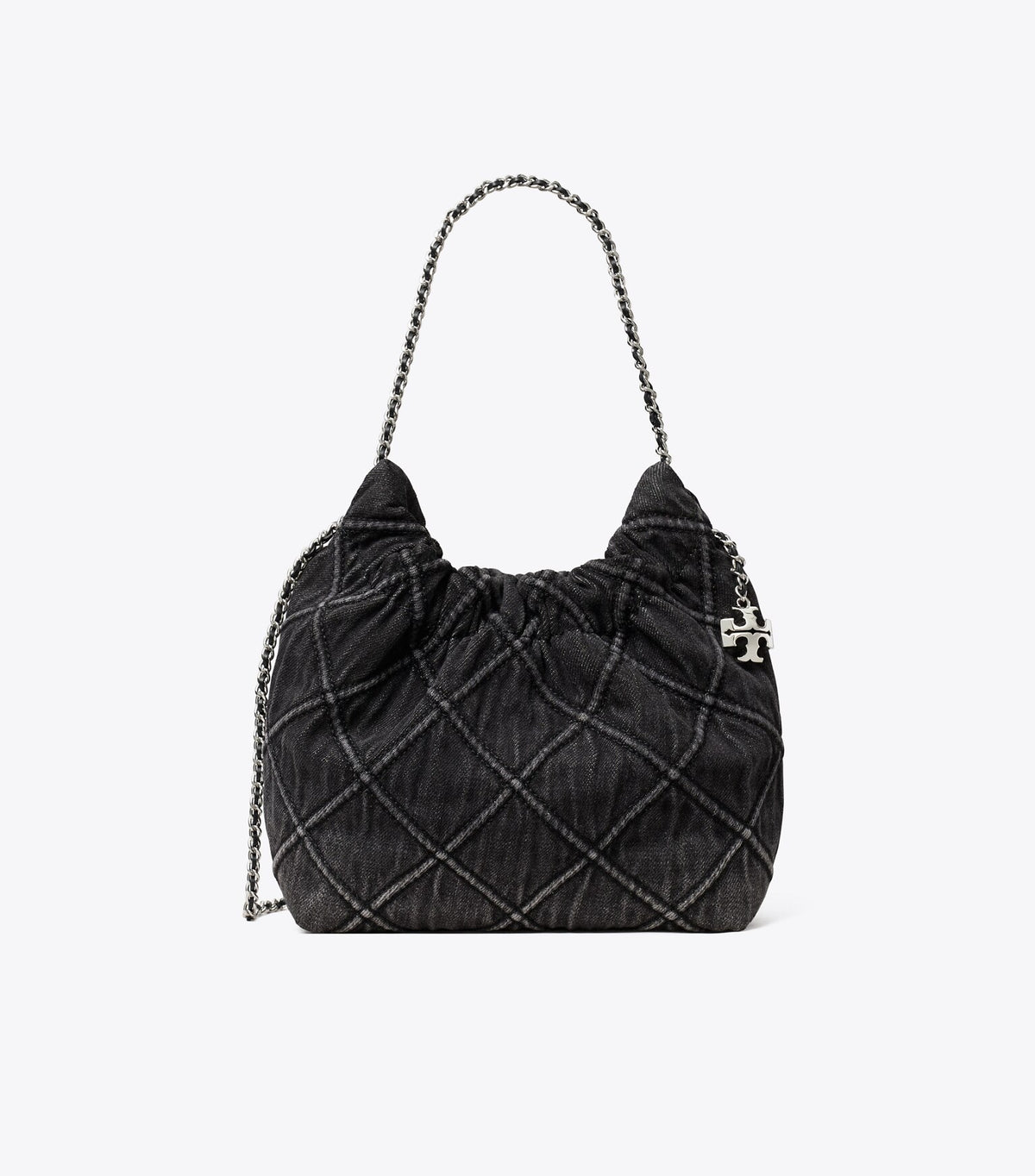 Mini Fleming Soft Denim Hobo Bag