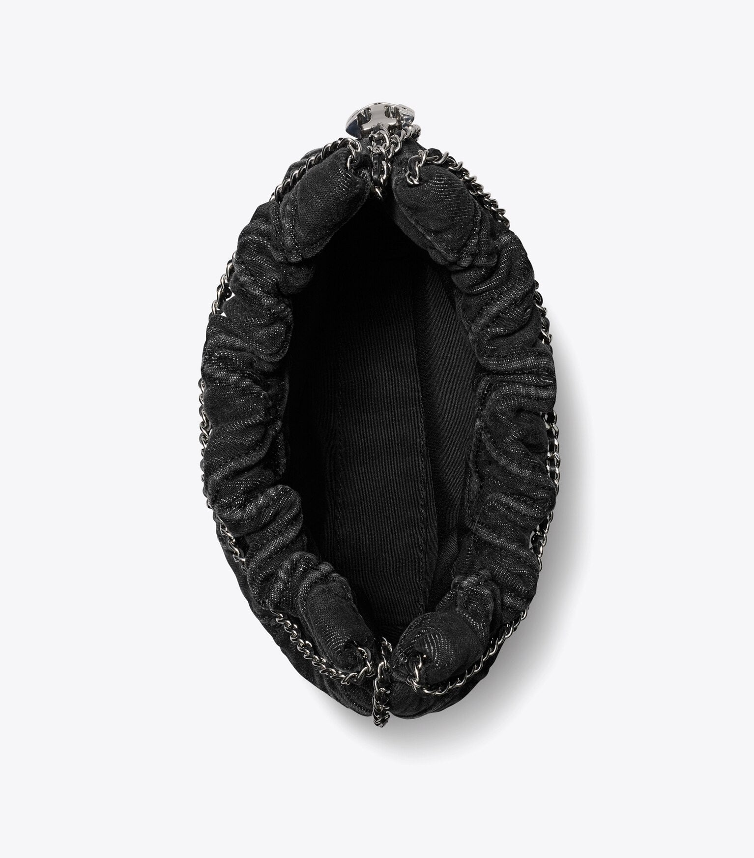 Mini Fleming Soft Denim Hobo Bag