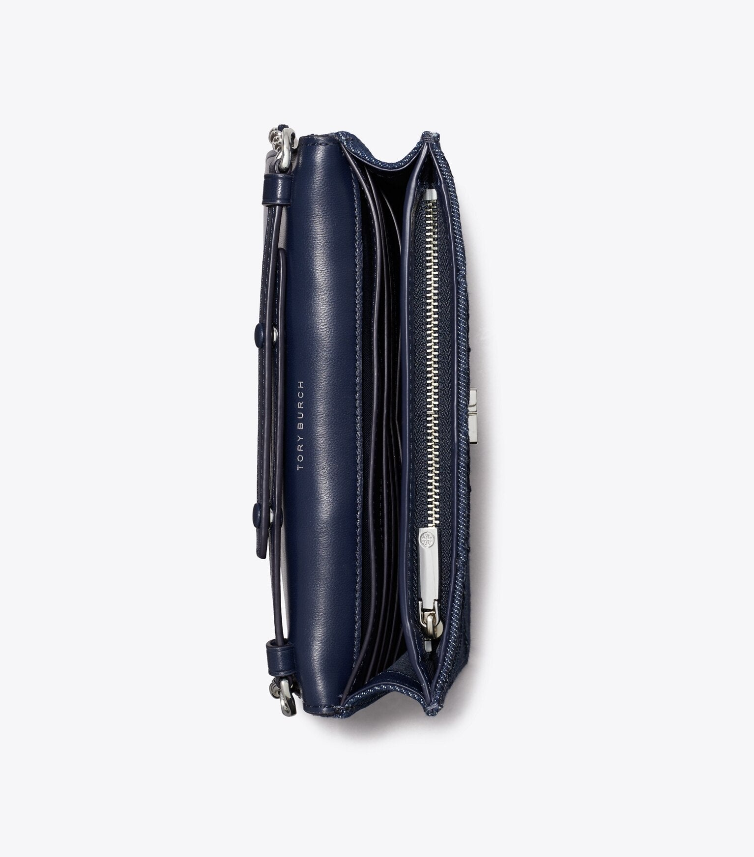 Fleming Denim Charm Chain Crossbody