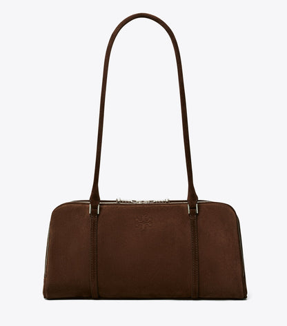 Small Marshmallow Suede Satchel