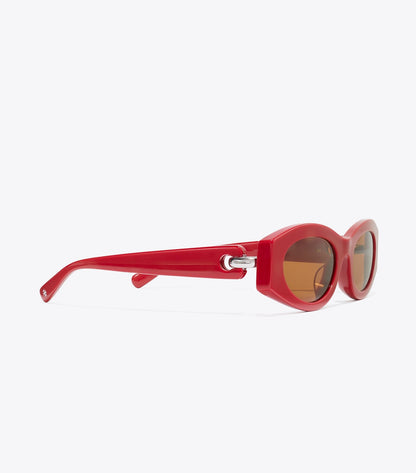 Pierced Oval Sunglasses