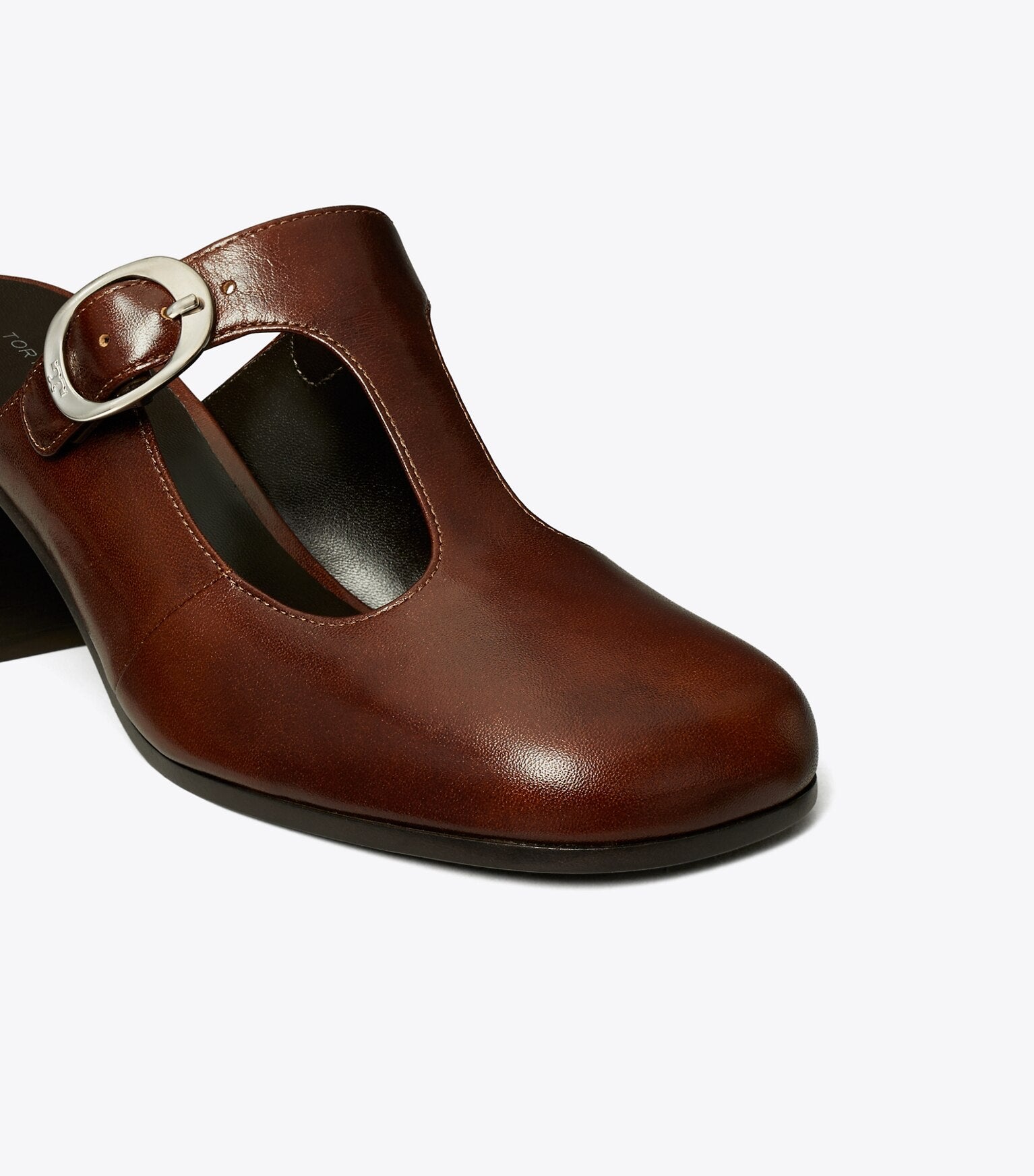Violet T-Strap Heeled Mule