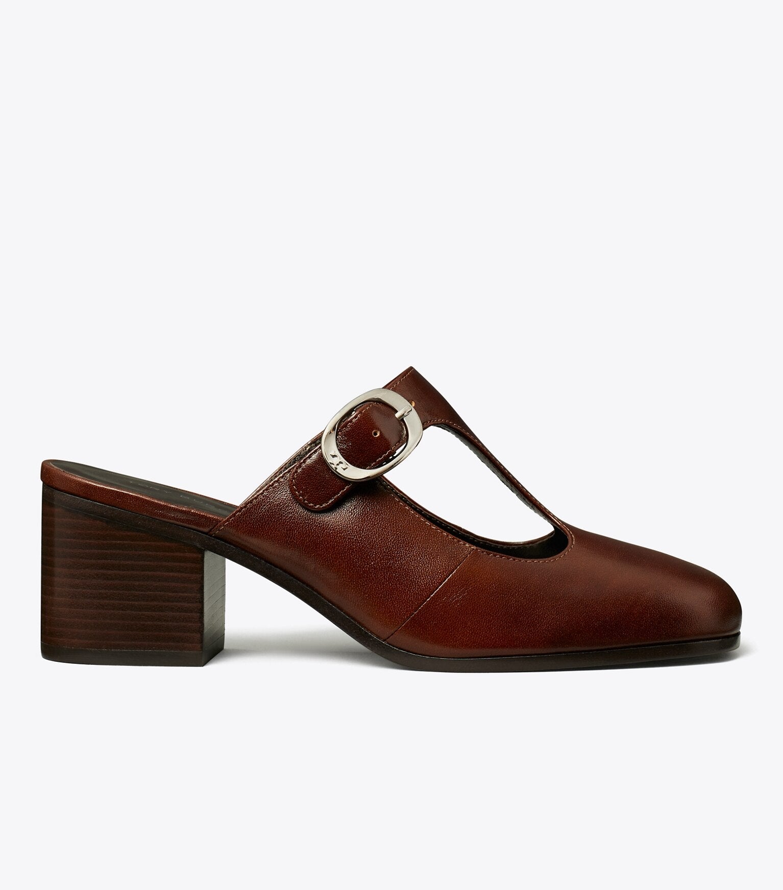 Violet T-Strap Heeled Mule