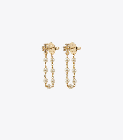 Moondance Pearl and Chain Earrings