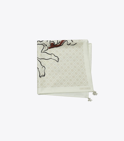 T Monogram Cherub Silk Neckerchief