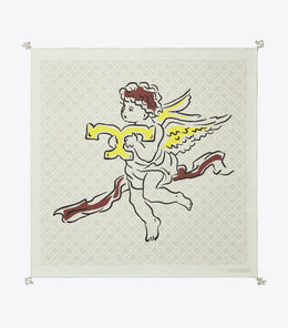 T Monogram Cherub Silk Neckerchief